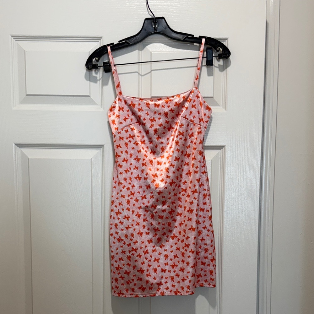 Floral Pink and Red Women's Dress